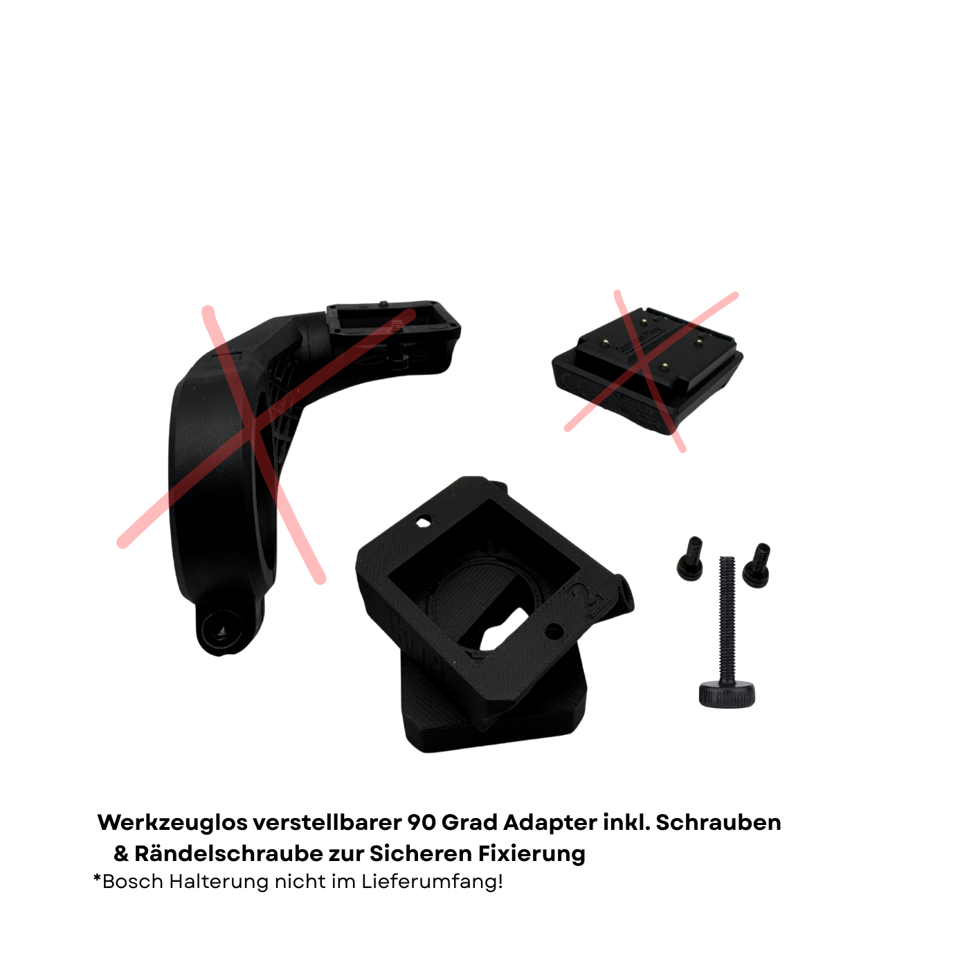 Werkzeuglos Drehbarer 90 Grad Adapter passend für Bosch Smartsystem/Smartphone Grip & KIOX 300/500