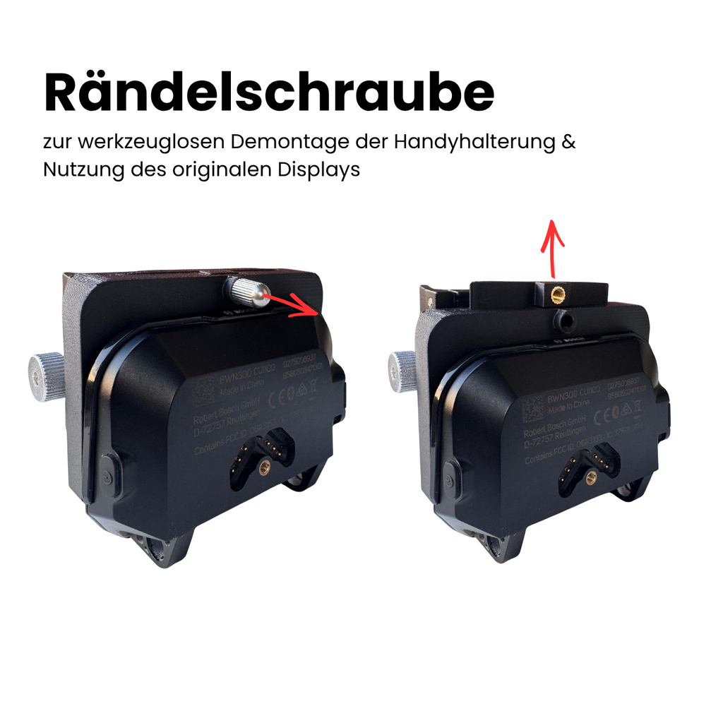 Universal 2.0 Halterung für Bosch SmartphoneHub / COBI.Bike E-Bike – Handyhalter Adapter mit Hochkant- und Querformat-Funktion