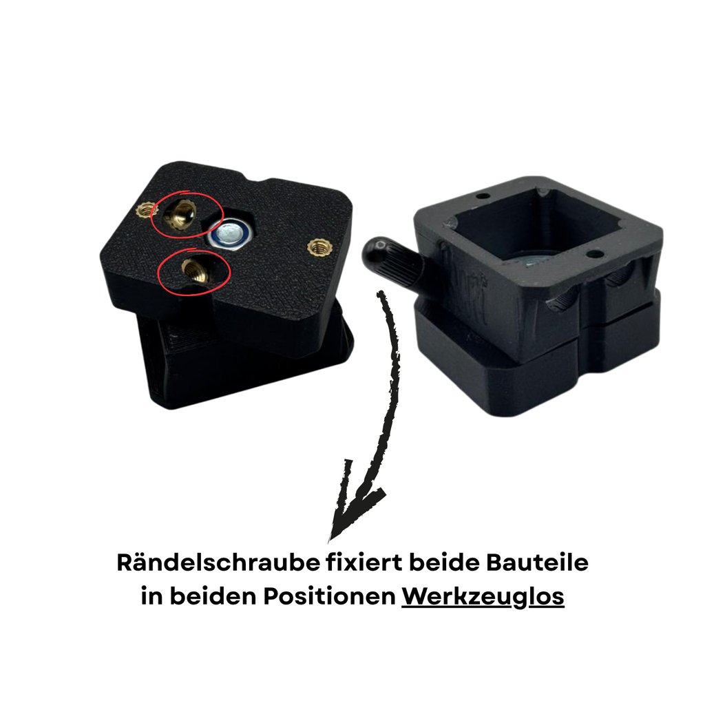 Werkzeuglos Drehbarer 90 Grad Adapter passend für Bosch Smartsystem/Smartphone Grip & KIOX 300/500