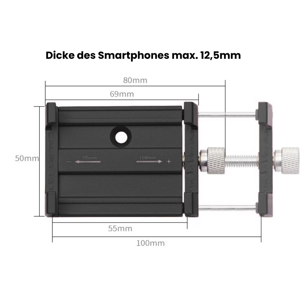 Universal 2.0 Halterung für Bosch SmartphoneHub / COBI.Bike E-Bike – Handyhalter Adapter mit Hochkant- und Querformat-Funktion