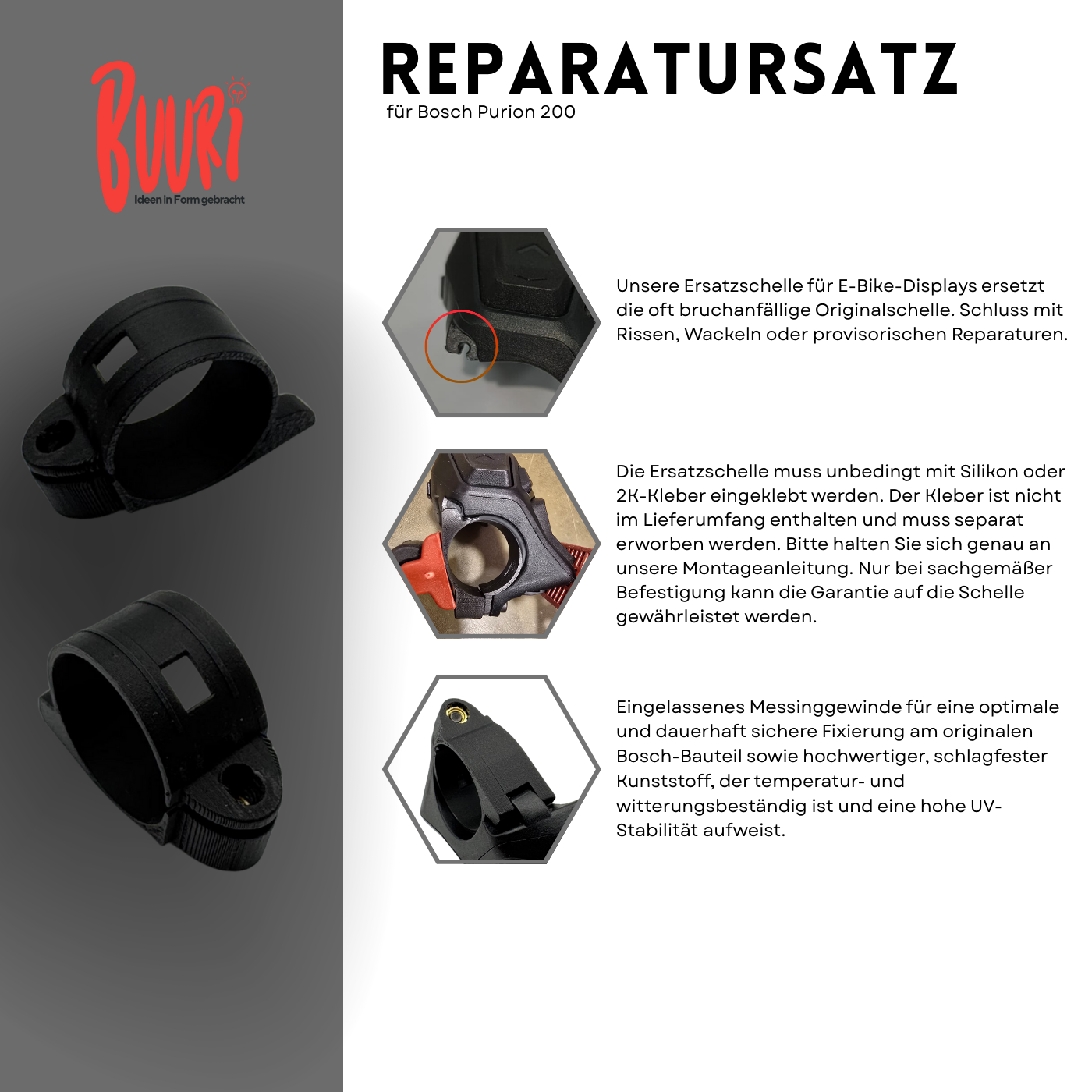 Reparatursatz Ersatz für Bosch Purion 200 Display